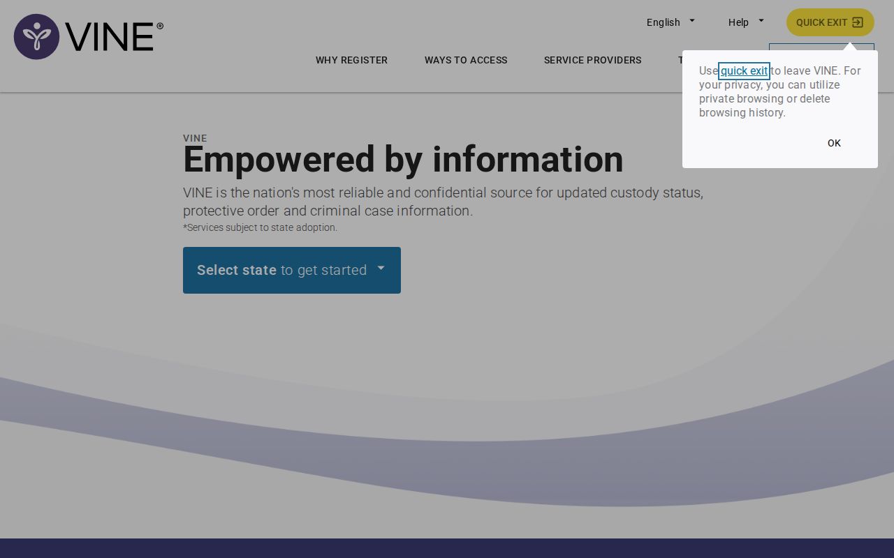 VINELink custody alerts related to Johnson County arrest records