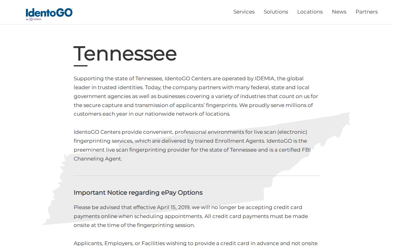 Johnson County criminal history Tennessee fingerprint locations